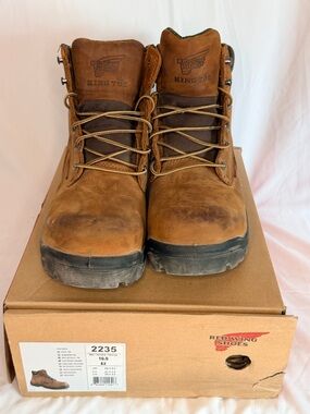 Red Wing Men’s Brown King Toe Work Boots-size 10.5